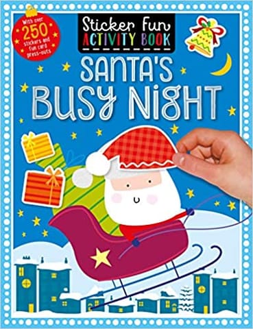 Sticker Scenes Colouring Book Santas Busy Night