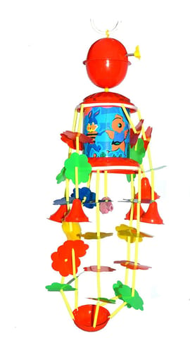 Merry Go Round Toy (Jhoomer) with Soothing Sound for Kids, Red,Plastic(Pack of 1)