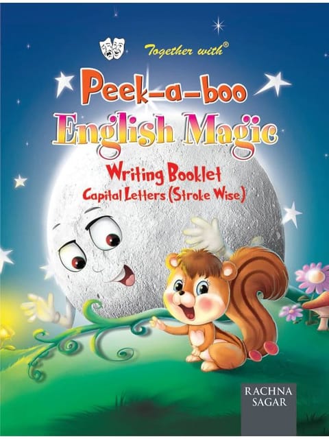 Together With Peek a boo English Magic Writing Booklet Capital Letters Strockwise for Class LKG