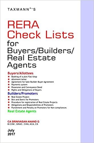 RERA Check Lists for Buyers /Builders/Real Estate Agents?Tapa blanda
