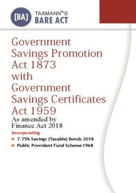 Government Savings Promotion Act 1873 with Government Savings Certificates Act 1959