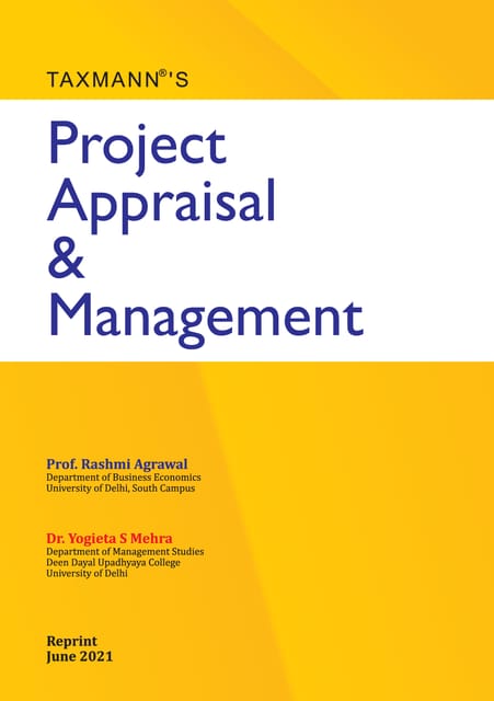 Project Appraisal & Management