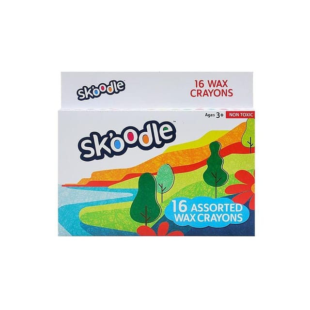 Skoodle Wax Crayons - Assorted, 16 Shades