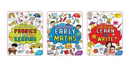 Learn Everyday 3 Books Pack for Children Age 4 : Interactive & Activity  Children Book