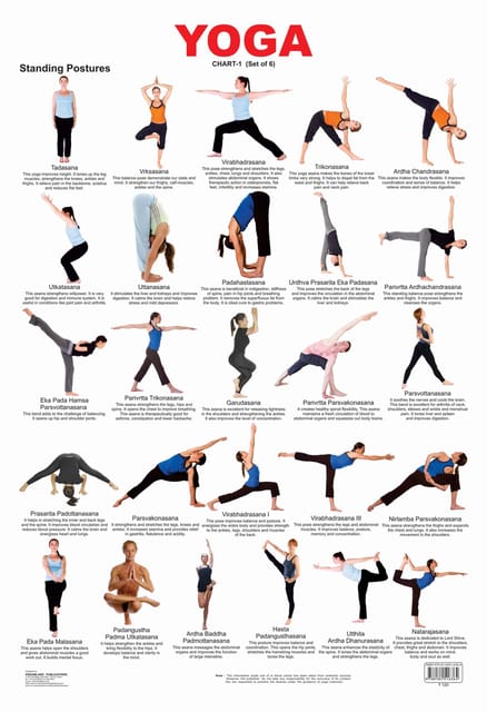 Yoga Chart - 1 : Reference Educational Wall Chart