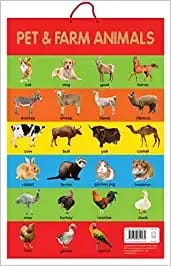 Pet & Farm Animals - Early Learning Educational Posters For Children: Perfect For Kindergarten, Nursery and Homeschooling (19 Inches X 29 Inches)