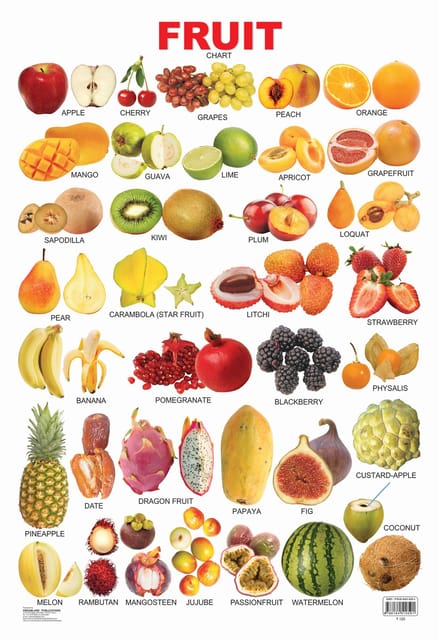 Fruits (All in One) : Reference Educational Wall Chart
