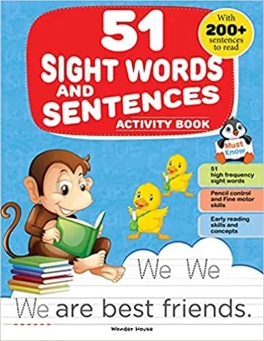 51 Sight Words And Sentence With 200+ Sentences To Read Activity Book For Children