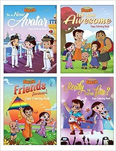 Chhota Bheem - Copy Coloring Box Set of 4 Books : Activity Books For Kids