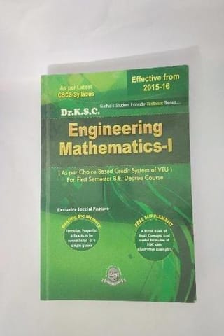 Engineering Mathematics 1 For First Semester B.E. Course