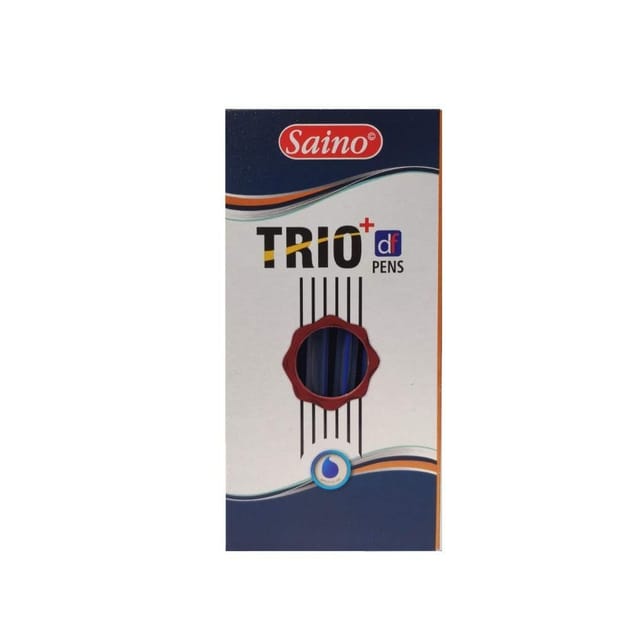 Saino Trio Ballpen Pack of 60 Pens (Blue)