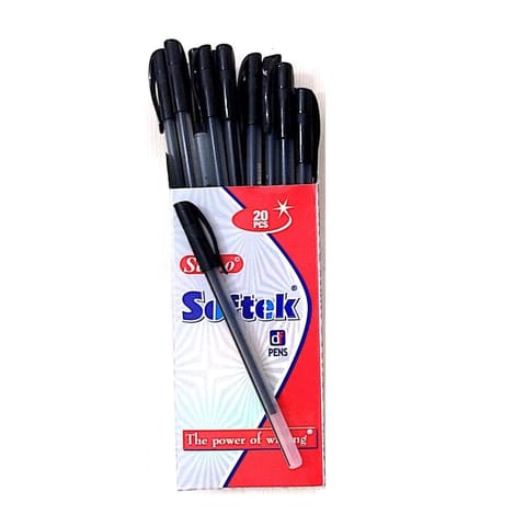Saino Softek Black Pens Pack of 60 Pens