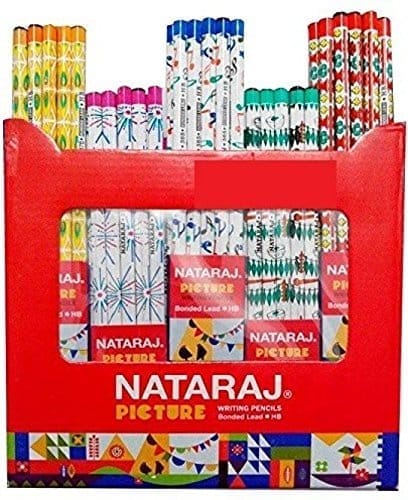 Nataraj Wooden Picture Pencils (Pack Of 50 Pencils 5 Sharpener Free)
