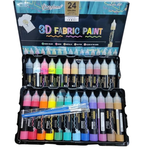 3D Fabric Paint 24 Colours