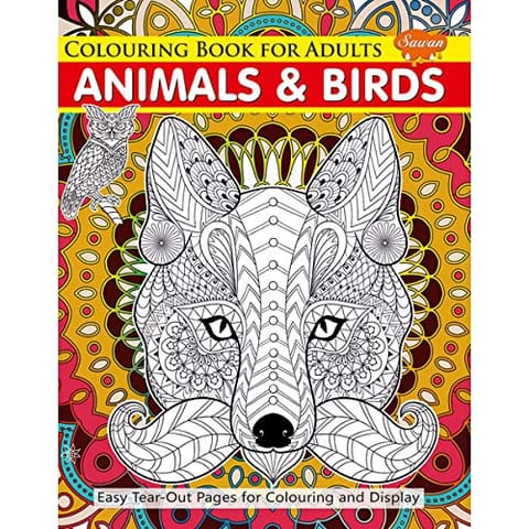 Colouring Book for Adults Animals and Birds