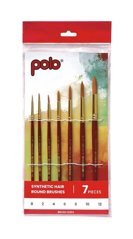 Polo Synthetic Round Brush Set of 4