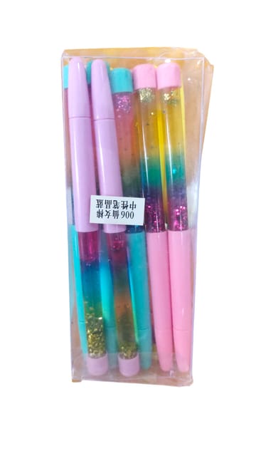 Funky Pens with Water Glitter