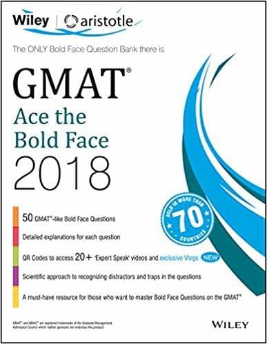 GMAT Ace the Bold Face 2018 First Edition