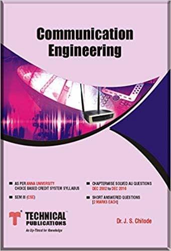 Communication Engineering for AU ( SEM-III CSE COURSE-2018)