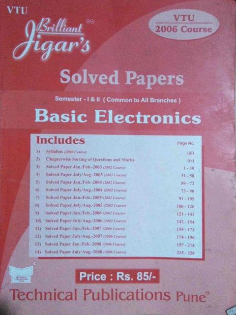 Solved Papers Basic Electronics