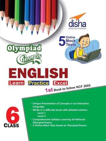 Olympiad Champs English Class 6 with 5 Mock Online Olympiad Tests
