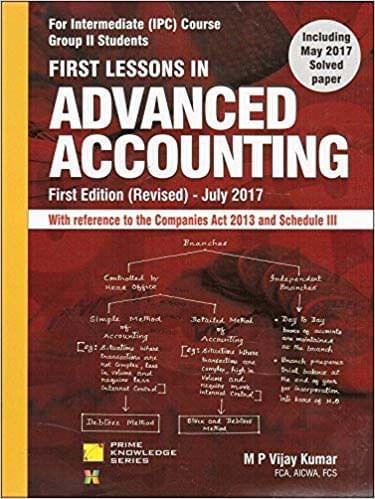 First Lessons in Advanced Accounting for CA IPCC Group II Nov. 2017 Exam
