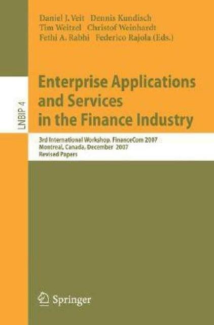 Enterprise Applications And Services In The Finance Industry