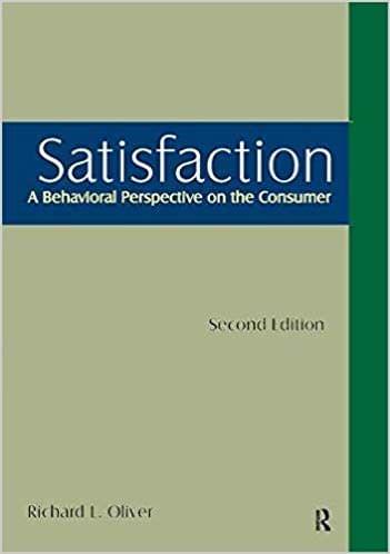 SATISFACTION A BEHAVIORAL PERSPECTIVE ON THE CONSUMER