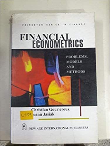 Financial Econometrics Problems, Models, and Methods