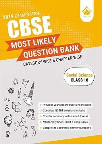 Most Likely Question Bank  Social Science: CBSE Class 10 for 2019 Examination