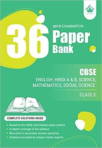 36 Paper Bank: CBSE Class 10 for 2019 Examination (Model Specimen Papers)