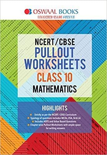 Oswaal NCERT & CBSE Pullout Worksheets Class 10 Maths