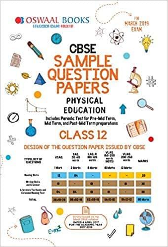 Oswaal CBSE Sample Question Papers Class 12 Physical Education (For March 2019 Exam)